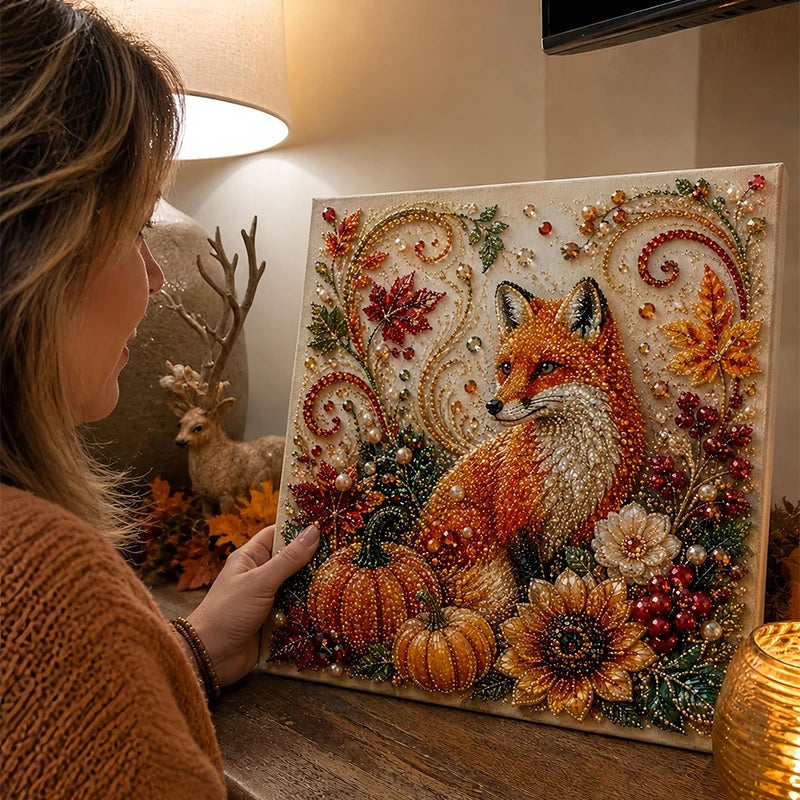 Autumn Pearl Painting Kit - 5D Diamond Art Crafts for Pumpkin Decor