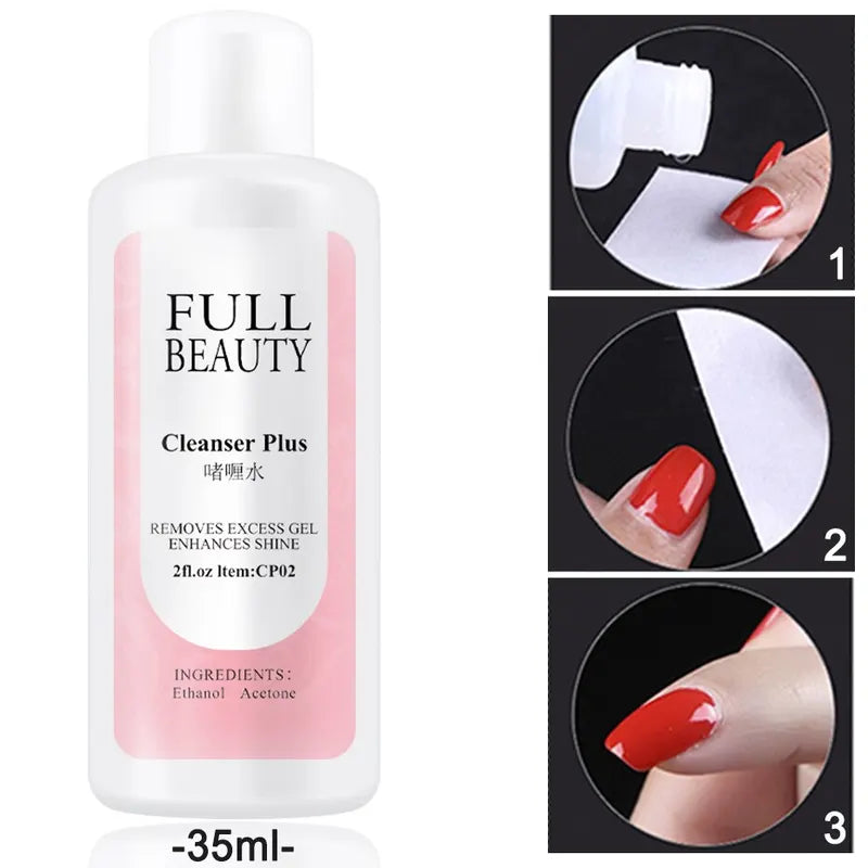 35ml Nail Slip Solution for Poly Nail Extension & Gel Polish - Quick UV Builder & Cleanser