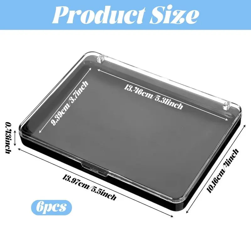 Magnetic Makeup Palette with Frosted Clear Lid - Travel Storage Box for Eyeshadow