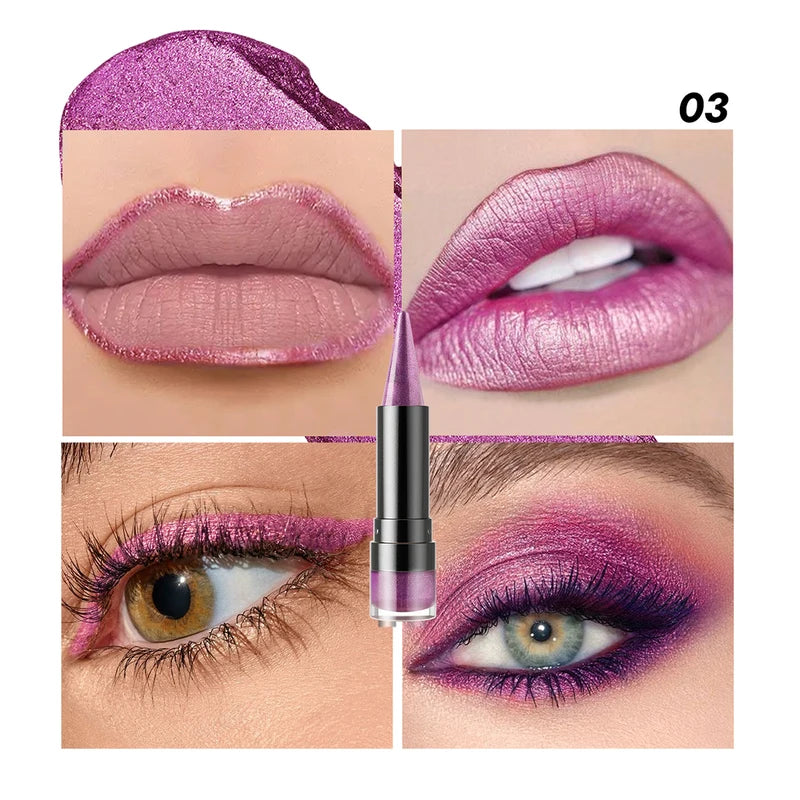 Dual-Finish Lipstick Set with 6 Colors Matte Pearl Waterproof Kiss-Proof