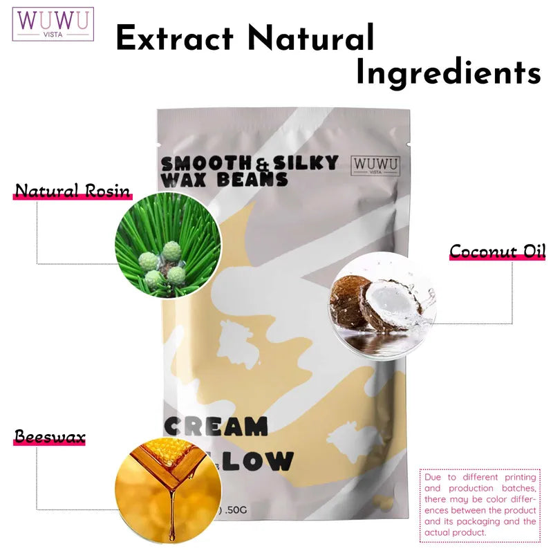 Hard Wax Beans for Hair Removal 50g Painless Waxing Beads for All Skin Types