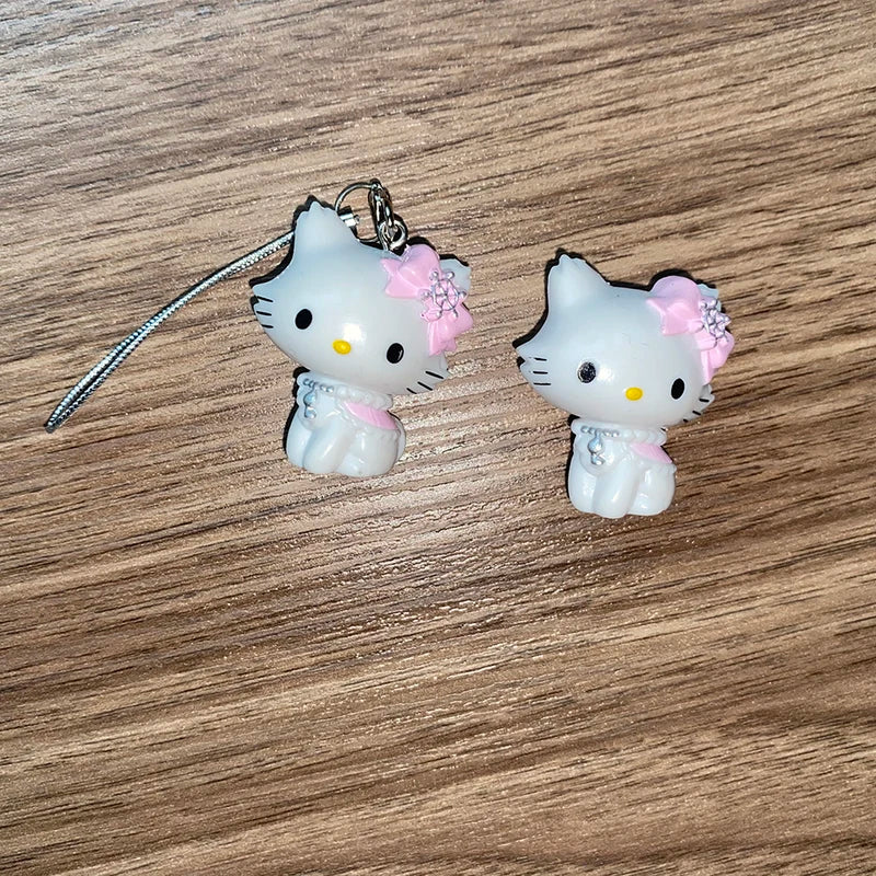 Kawaii Hello Kitty Cat Elf Figure Keychain - Sanrio Anime Doll for Decoration & Gifts