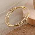 Minimalist Stainless Steel Hoop Earrings for Women – 12-70mm Round Gold or Silver Plated Jewelry