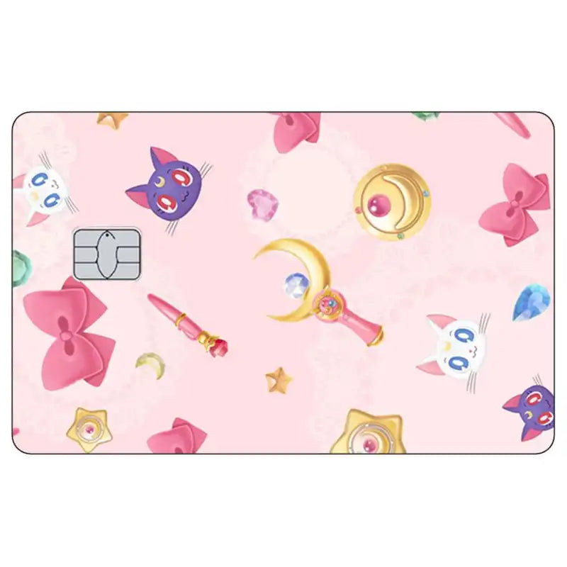 Anime Cartoon Credit Card Skin Stickers Protective Cover Case Self-Adhesive