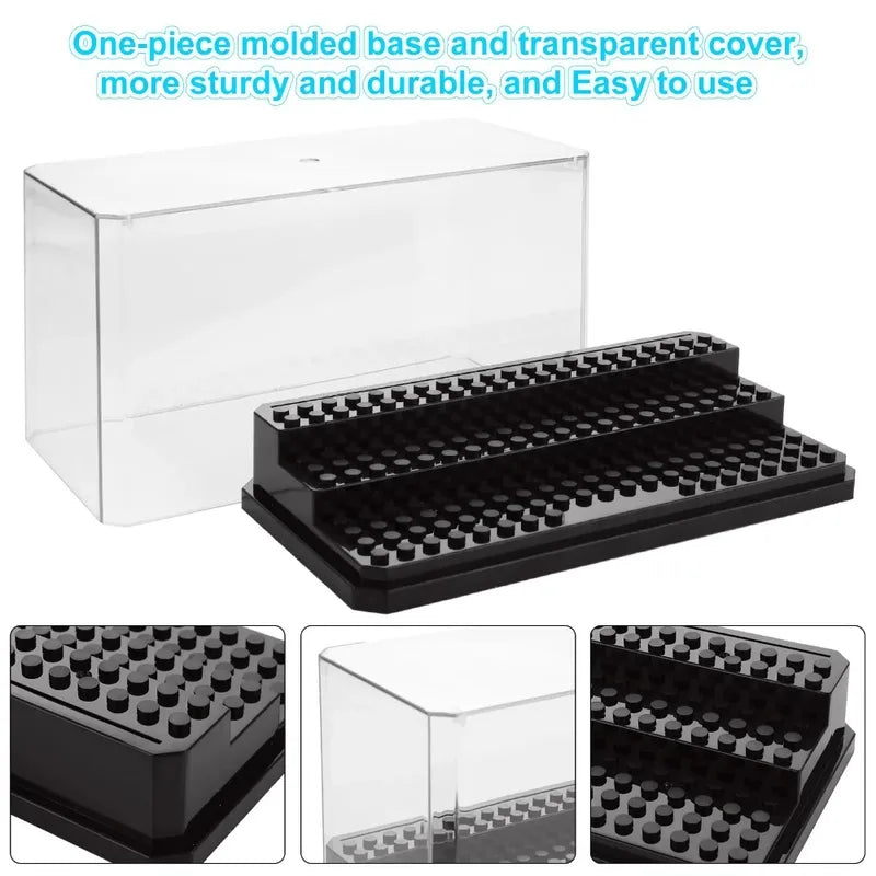 Acrylic Minifigure Display Case - Stackable Dustproof Building Block Storage