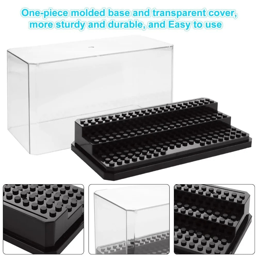 Acrylic Minifigure Display Case - Stackable Dustproof Building Block Storage