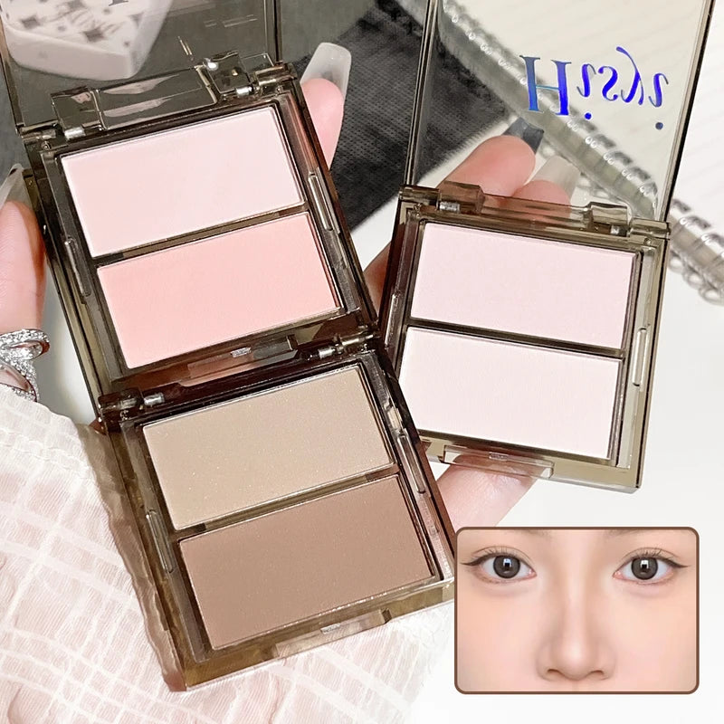 Multi-Function Contour & Highlight Makeup Palette with Matte and Shimmer Shades