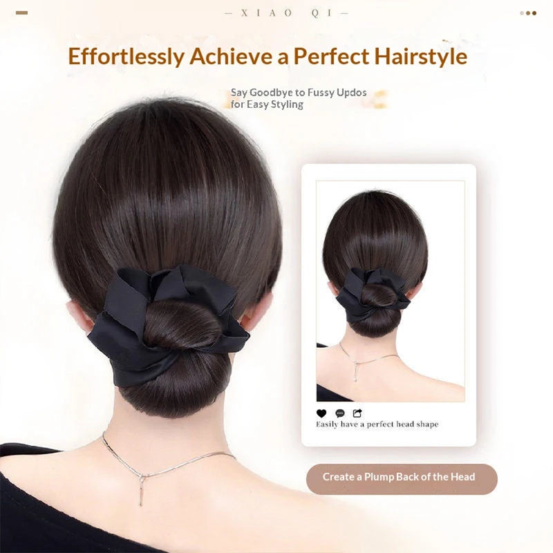 Natural Synthetic Ponytail Hair Bun Clip - Fluffy Claw Chignon for Women
