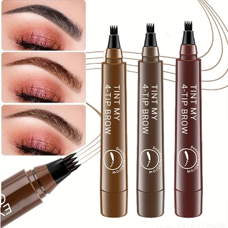 Waterproof Microblade Eyebrow Pencil - Long Lasting Liquid Makeup for Women