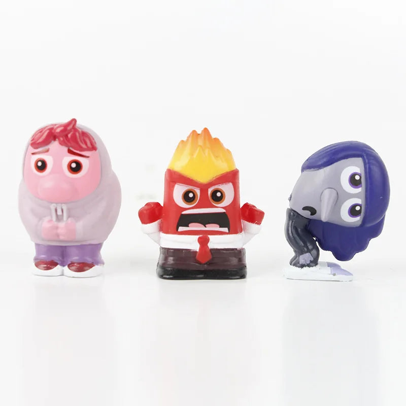 Mini Inside Out 2 Action Figures Set - 9pcs Kids Toy Cartoon Movie Characters