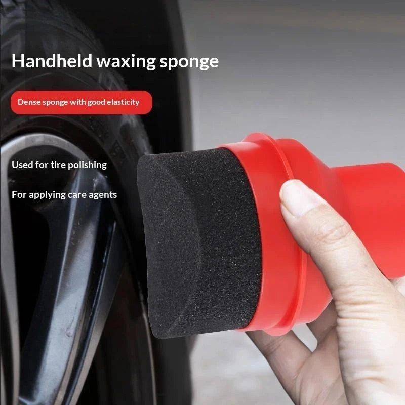 Handheld Car Tire Waxing Sponge Microfiber Applicator for Auto Polishing & Care