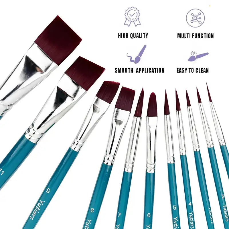 12pcs Face Paint Brushes Set for Face Body & Cosplay Halloween Party