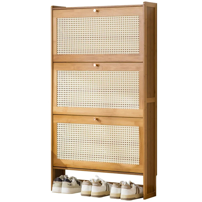 Ultra-Thin Shoe Cabinet with Tipping Bucket for Entryway Storage - Large Capacity, Simple Design