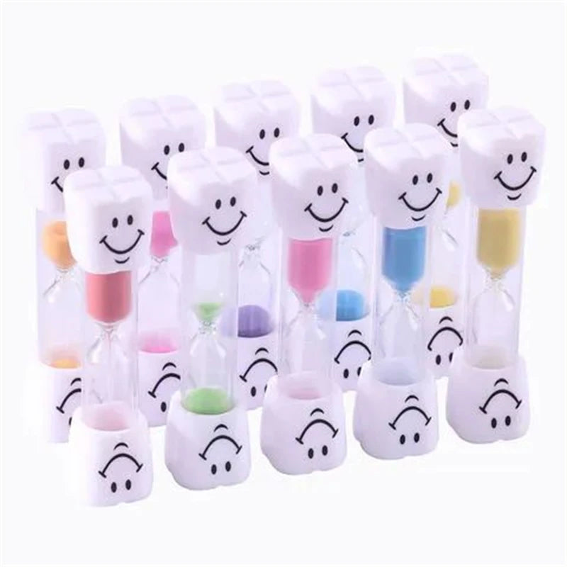 Children's 3-Minute Smiling Hourglass Sand Timer - Kids Toothbrush & Kitchen Sandclock