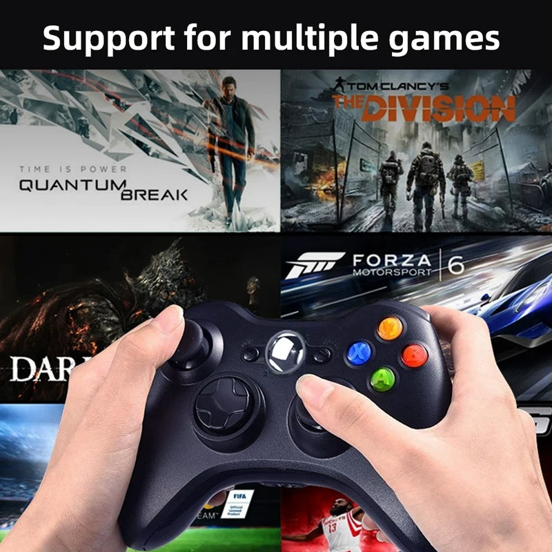 Wired Game Controller for PC Supports Steam Win7/8/10/11 & 360 Slim - Built-in Motor