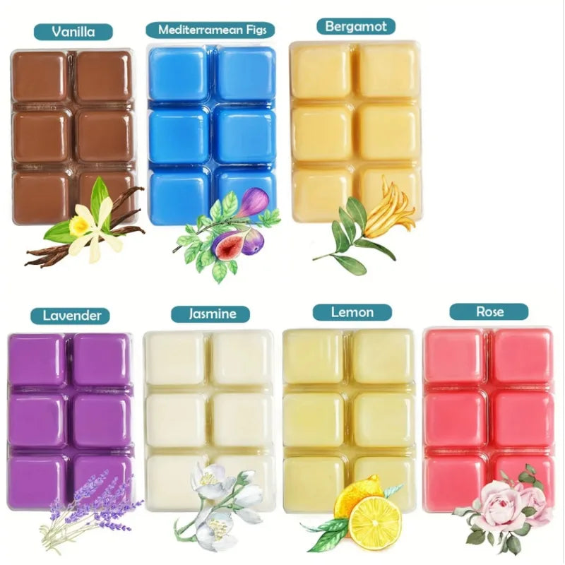 Scented Wax Melts for Candle Making - 7 Fragrance Set, Long-Lasting Aromatherapy