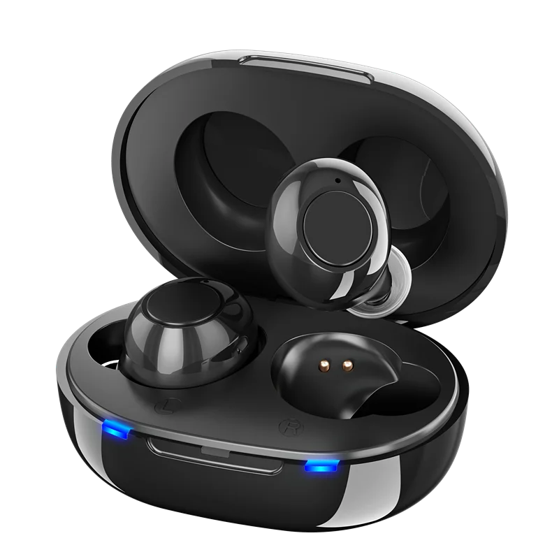Digital In-Ear Hearing Aid Amplifier Rechargeable Sound Enhancer - Black/White