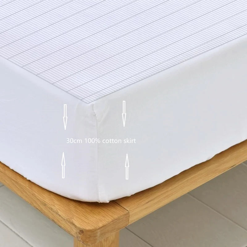 Organic Cotton Earthing Fitted Sheet with Silver Conductive Fiber for Wellness