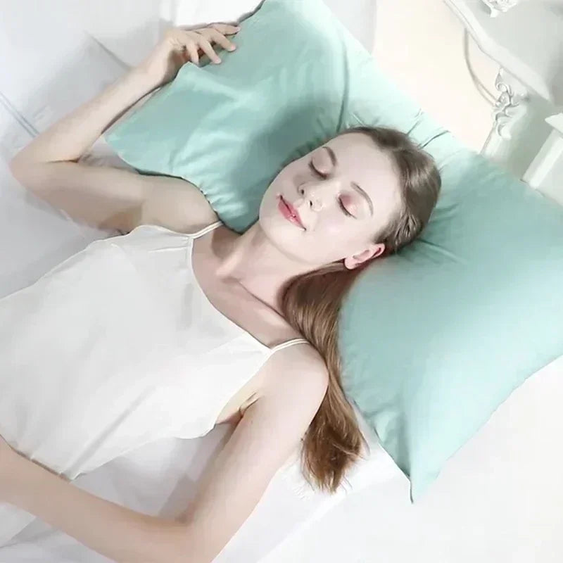 Natural Latex Cervical Pillow for Neck Pain Relief, Orthopedic Support, Breathable Sleep Comfort