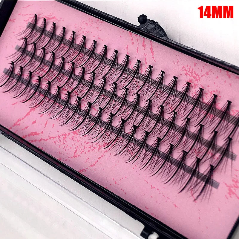 False Eyelashes 4 Pack - Natural Lightweight Individual Lashes for Makeup Extension