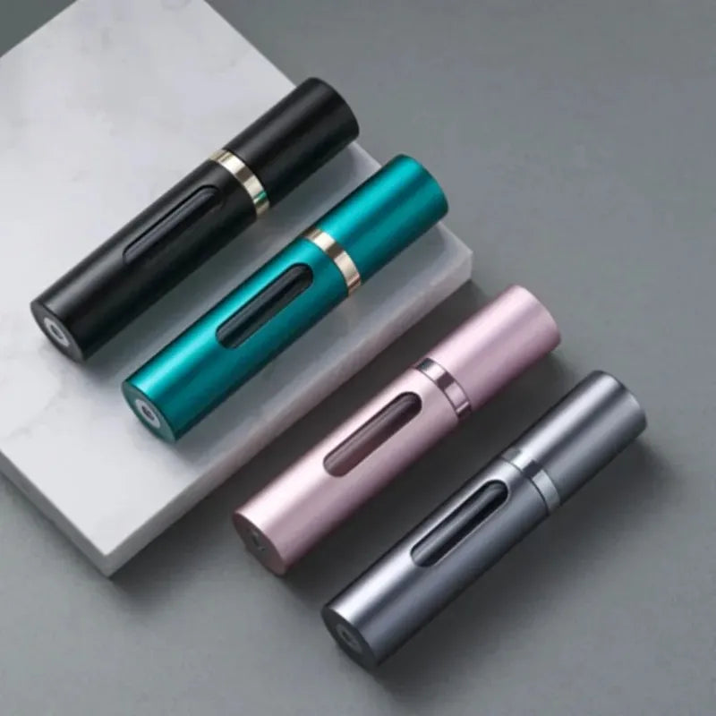 Portable Refillable Perfume Bottle with Spray Pump - 5ml Travel Cosmetic Container