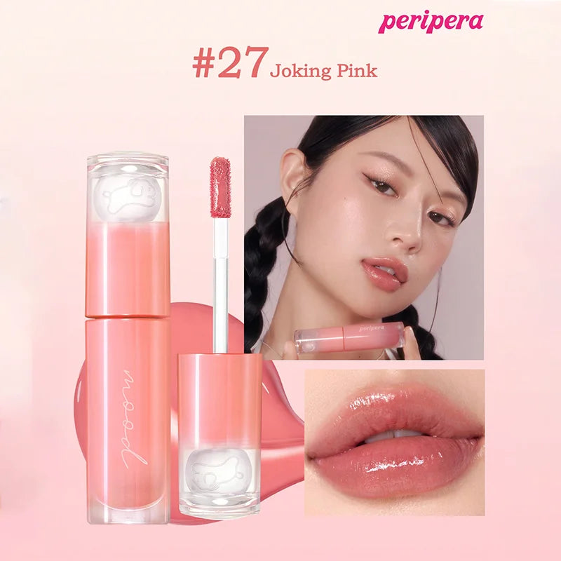 K-Beauty Lip Gloss Tint with Watery Shine & 16H Moisture - Non-Sticky & Mask Friendly