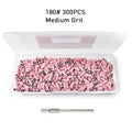 300PCS Nail Sanding Bands Set with Mandrel - 3MM Grit for Nail Drill