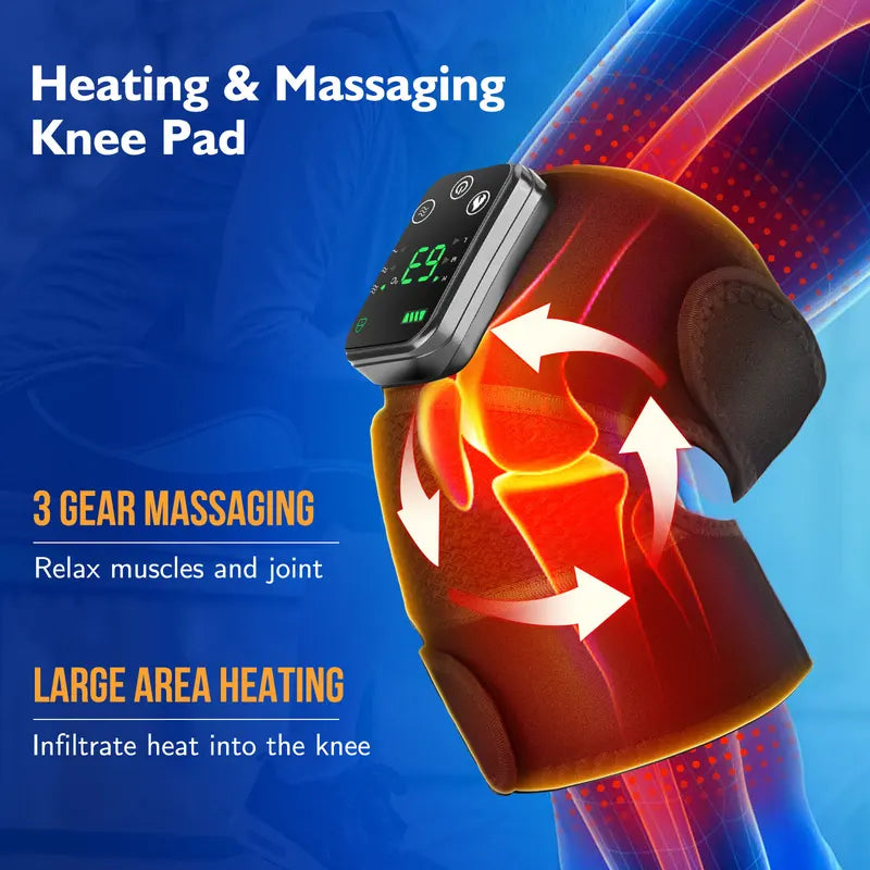 Rechargeable Electric Heating Knee Massager with Vibration & Adjustable Heat