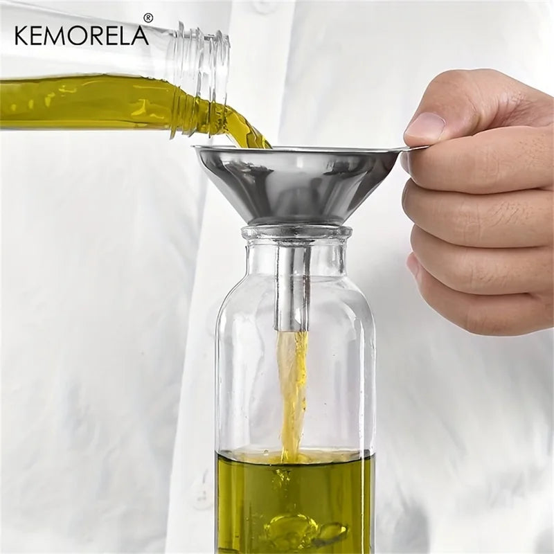 3-Pack Stainless Steel Kitchen Funnels Oil Spill Dispenser Wine Leak Tool