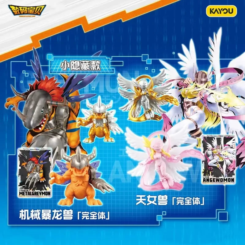 Digimon Assembled Blind Box Mini Eraser Figure MetalGreymon Collectible Home Decor