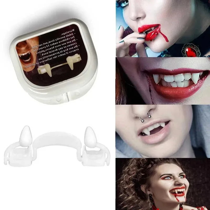 Vampire Teeth Dentures Fangs Halloween Costume Prop Party Favors