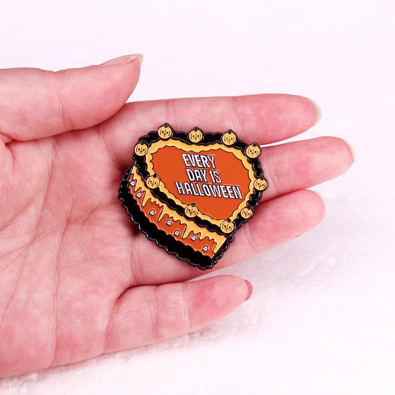 Halloween Enamel Pin Pumpkin Ghost Decor Brooch Jewelry Accessory