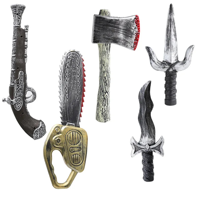 Halloween Fake Blood Knife & Axe Toy Set - Holiday Party Decoration