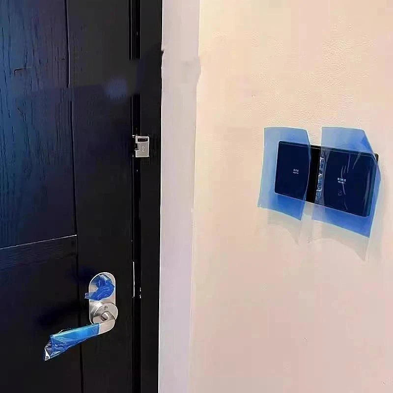 Disposable Protective Barrier Film Tape for Bathroom & Door Handles - 100Pcs