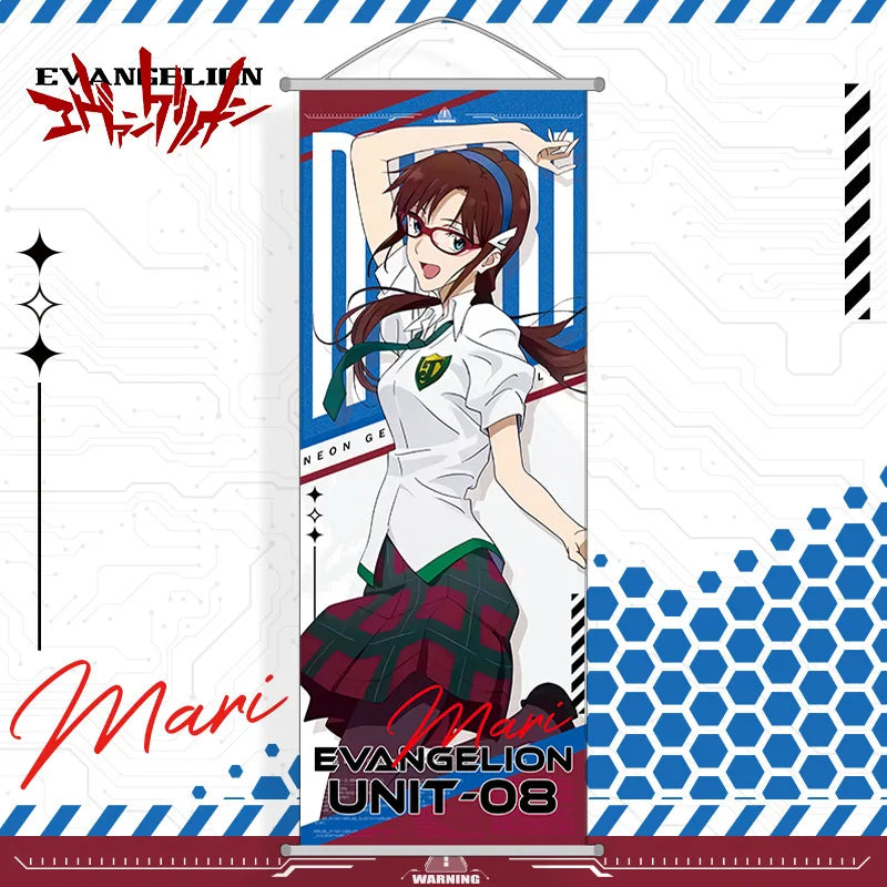 Anime Wall Art Scroll - Neon Genesis Evangelion Rei Ayanami Room Decor