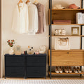 Set of 2 Fabric Drawers for Living Room Storage Closet Chest