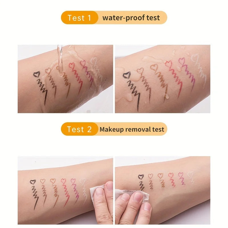 Waterproof Gel Eyeliner Pencil Set - Long Lasting, Matte Finish, Soft & Easy to Wear