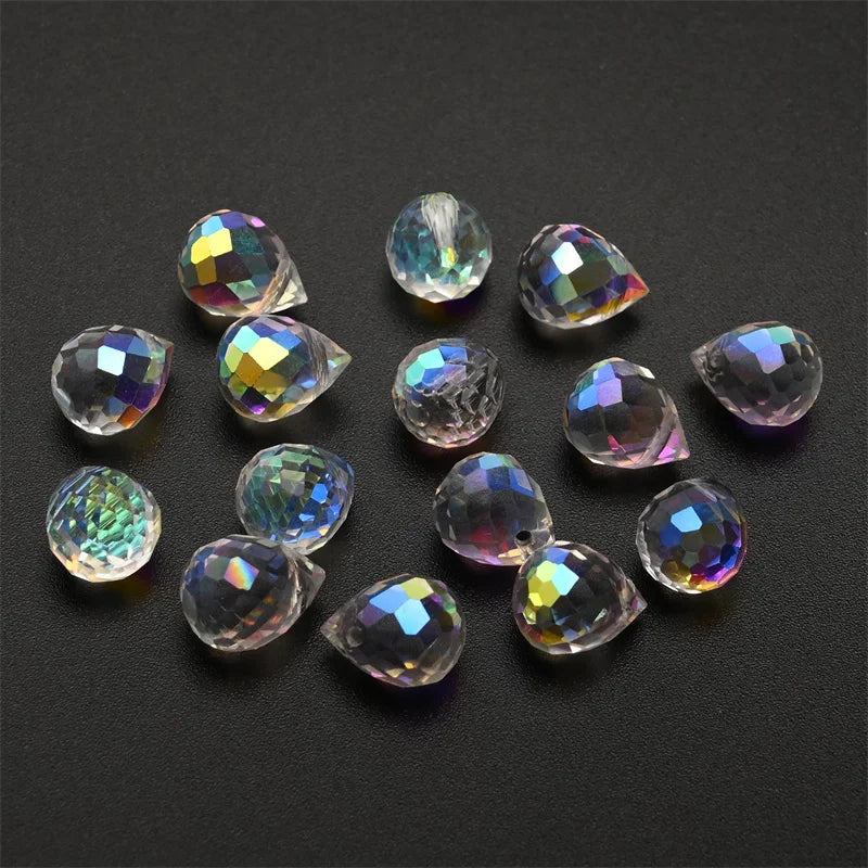 Crystal Beads for Jewelry Making 10x8mm Shiny Faceted Glass Beads