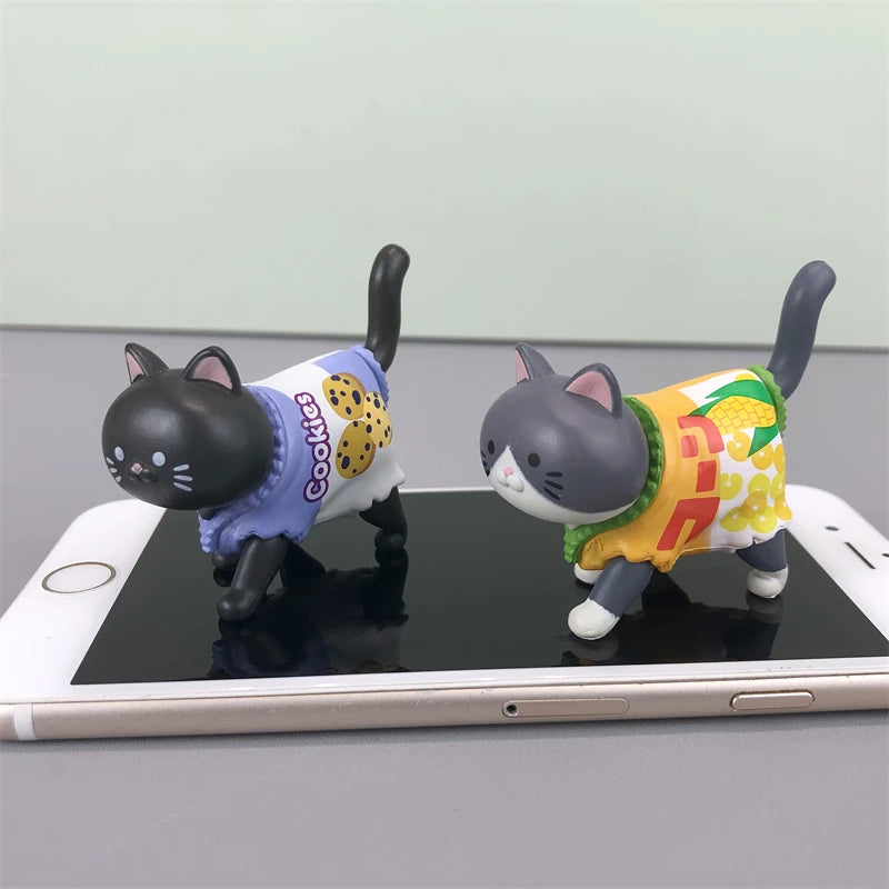 Cat Capsule Toy with Candy Packaging Collectible Figurine - Multiple Colors