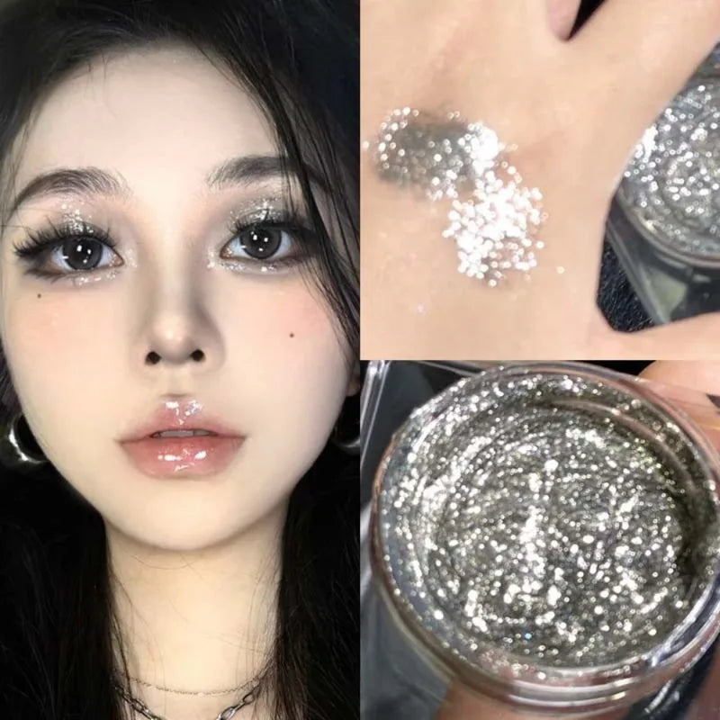Sparkling Glitter Eyeshadow Gel - Brightening Pearly Highlighter & Contouring Makeup