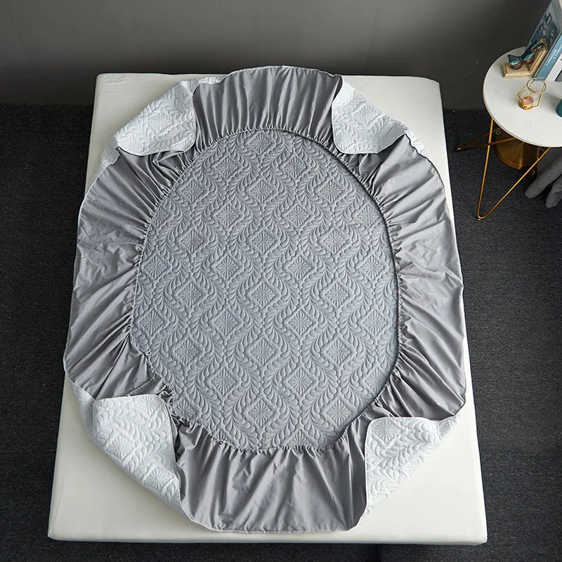 Waterproof Fitted Mattress Cover Quilted Bed Sheet 140x200cm 160x200cm