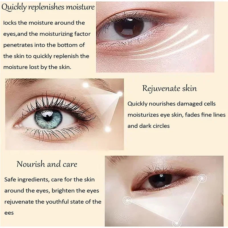 3-Minute Instant Firm Eye Cream for Wrinkles Dark Circles and Eye Bags - Moisturizing Peptide Treatment