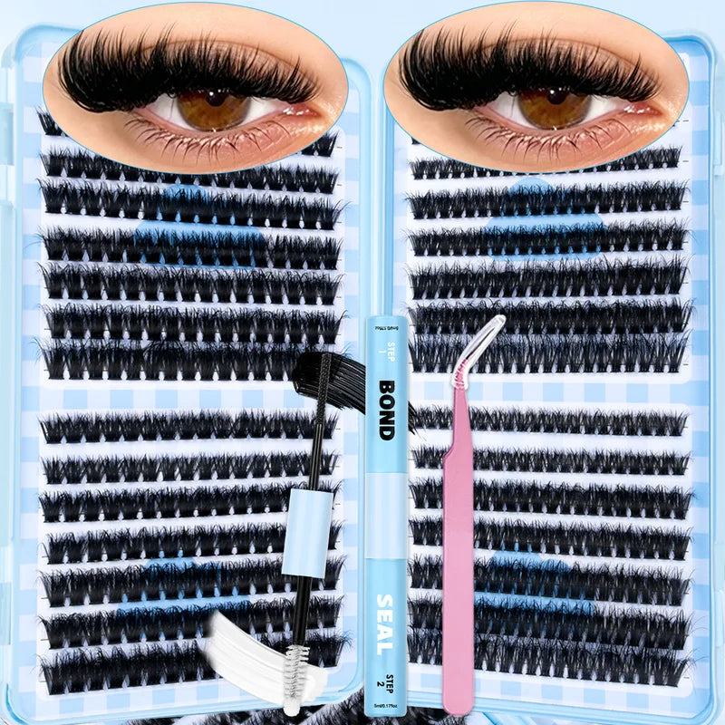 DIY Lash Extension Clusters - Reusable Natural Eyelashes with Tweezers