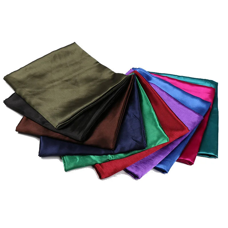 Women’s Silk Scarf Satin Solid Color Hijab Wrap Shawl 90x90cm