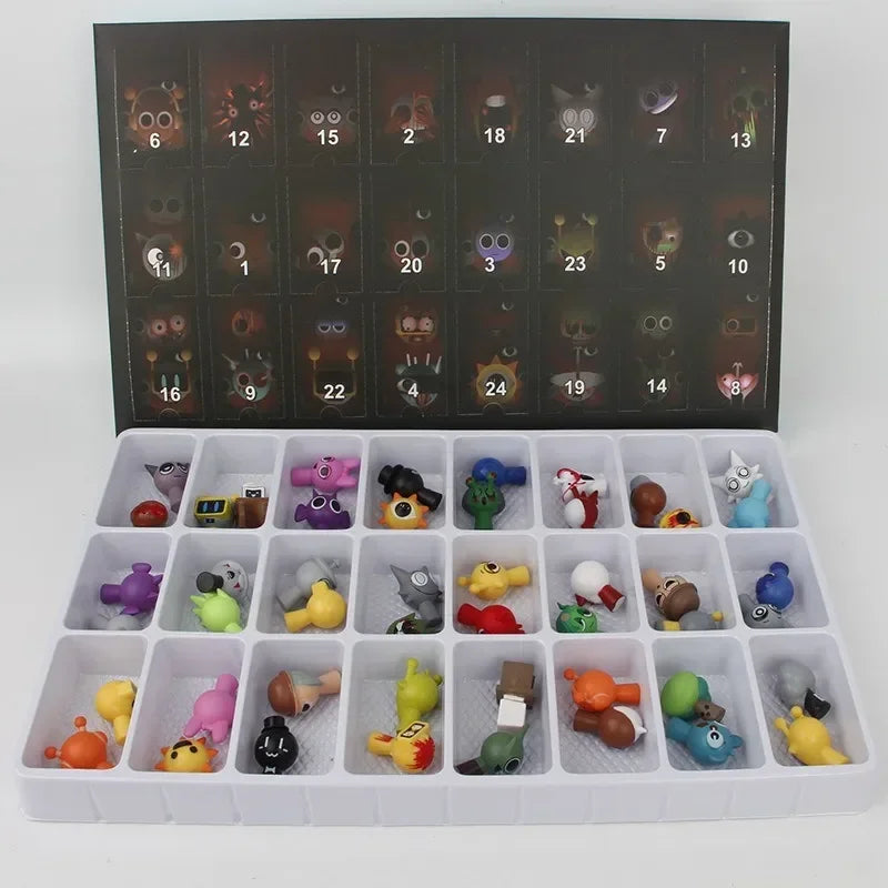24/48pcs Anime Action Figures Toy Set Sprunki Cartoon Game Collectibles