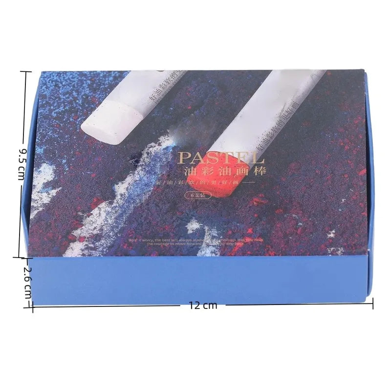 6 Pack White Oil Pastels - Soft, Non-Toxic Art Pastel Sticks for Drawing & Coloring