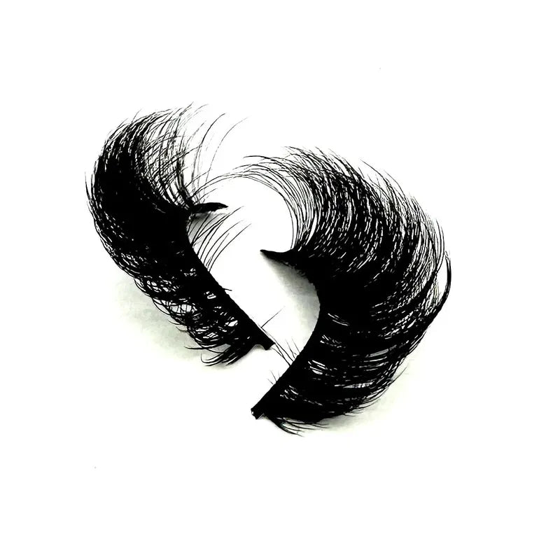 10 Pairs Dramatic Fluffy Faux Mink Cat Eye Lashes - Wispy Long Volume False Eyelashes
