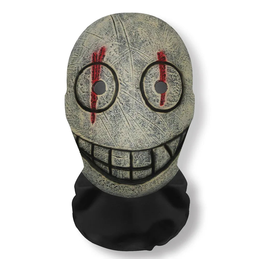 Halloween Ghost Face 3D Printed Full Face Mask Skull Costume Prop with Mesh Stretch Fit