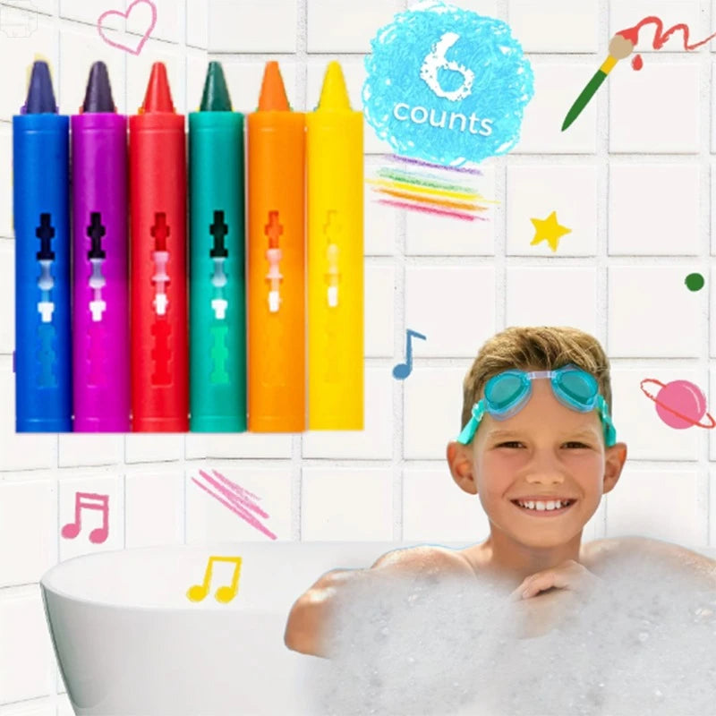 Washable Bath Crayons Kit for Kids - Vibrant Shower Art & Craft Supplies