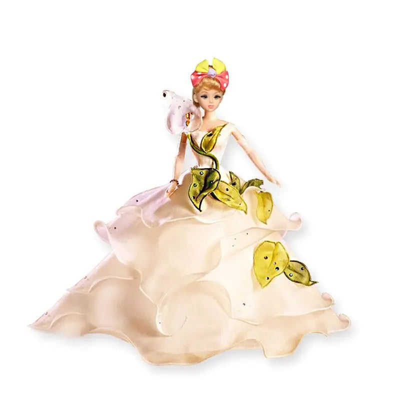 Kids Doll Cake Topper with Curly Hair and Big Eyes for Birthday Cakes - Random Style